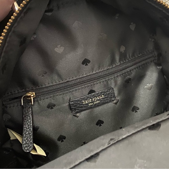 KATE SPADE Jackson Pebbled Leather Black Medium Backpack 9”X9”X4.5” - Picture 14 of 16